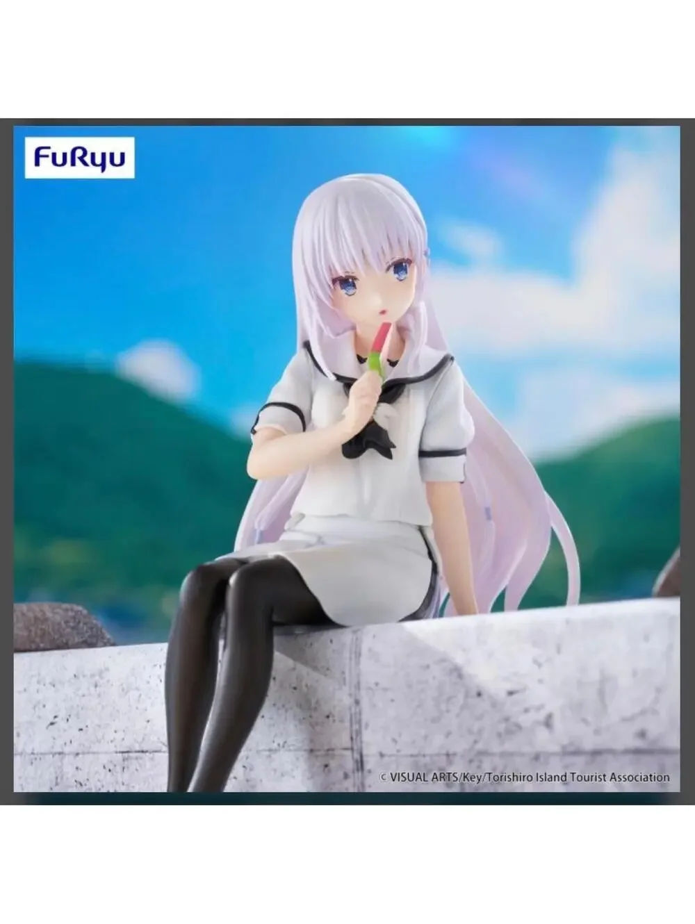 FuRyu Summer Pockets Shiroha Naruse Noodle Stopper Figure White New Anime PVC
